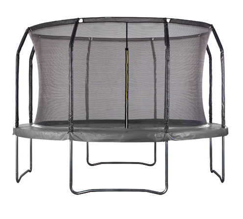 Air League 14ft Powder Coated Trampoline with Enclosure Black