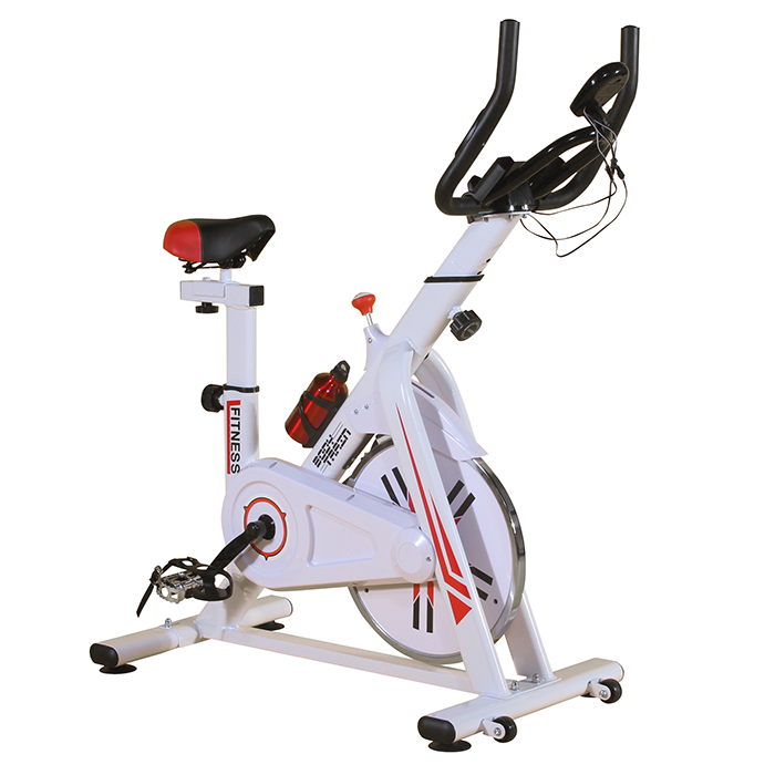BodyTrain ES-7021 Racing Studio Style Exercise Bike White