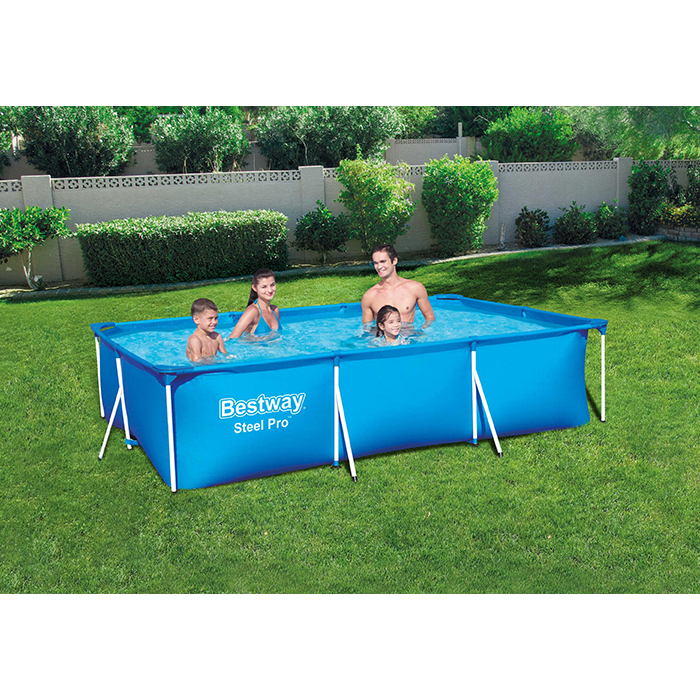 Bestway 9ft 10” Rectangular Above Ground Steel Pro Swimming Pool