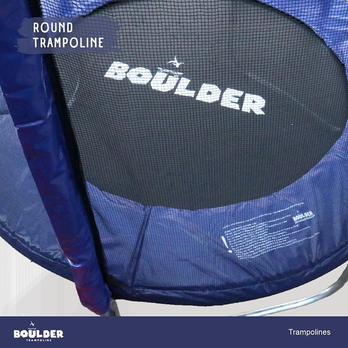 Big Air Boulder 14ft Round Trampoline with Enclosure