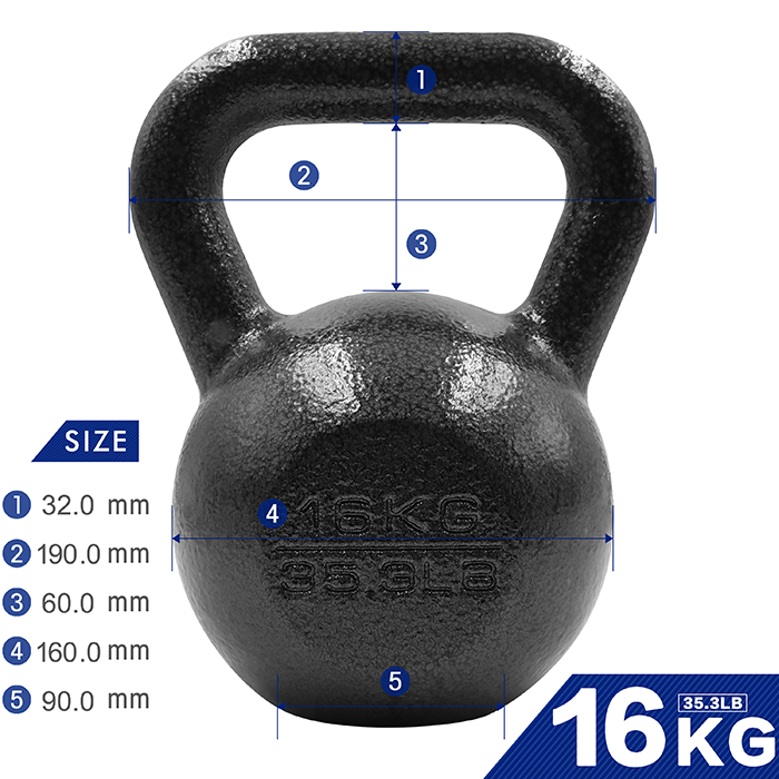 Ironman Pro 16kg Cast Iron Kettlebell