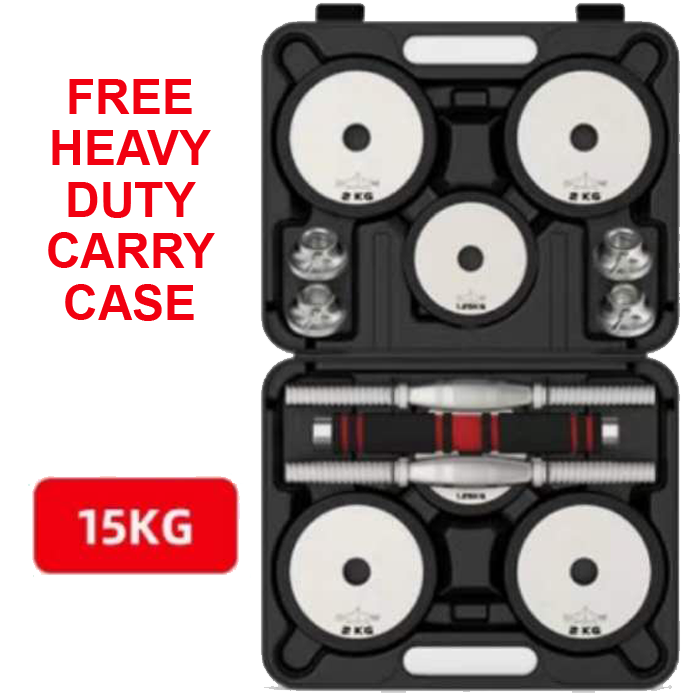 IronMan 15kg Chrome Steel Adjustable Dumbbell Sets