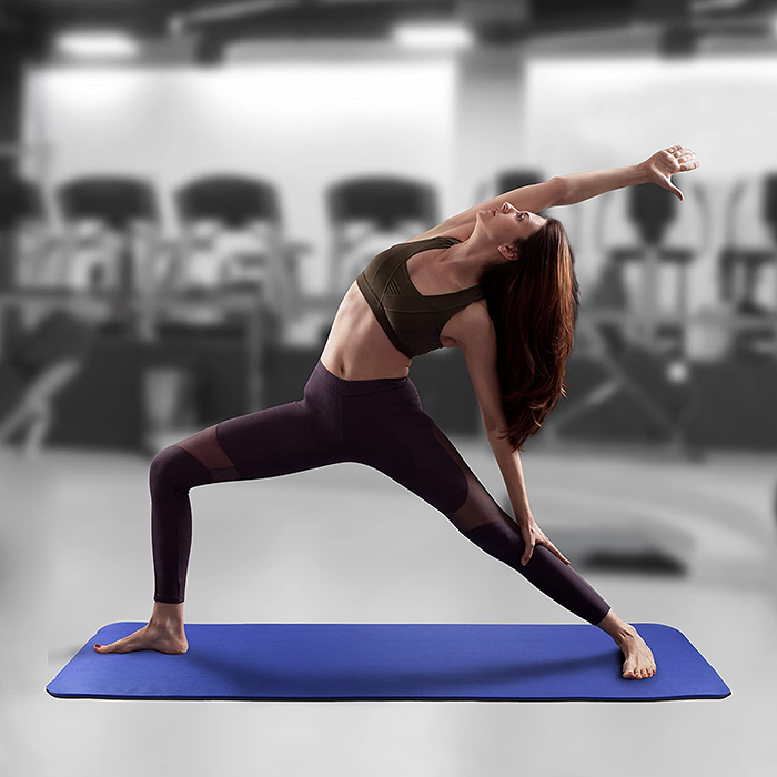 PROIRON 15mm High Density Exercise Mat with Carrying Strap - Blue