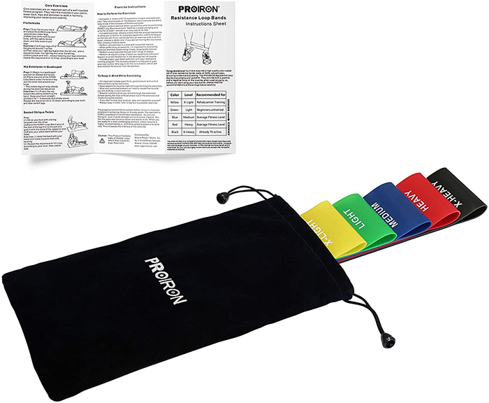 PROIRON Resistance Loop Band Set - 5 Exercise Bands