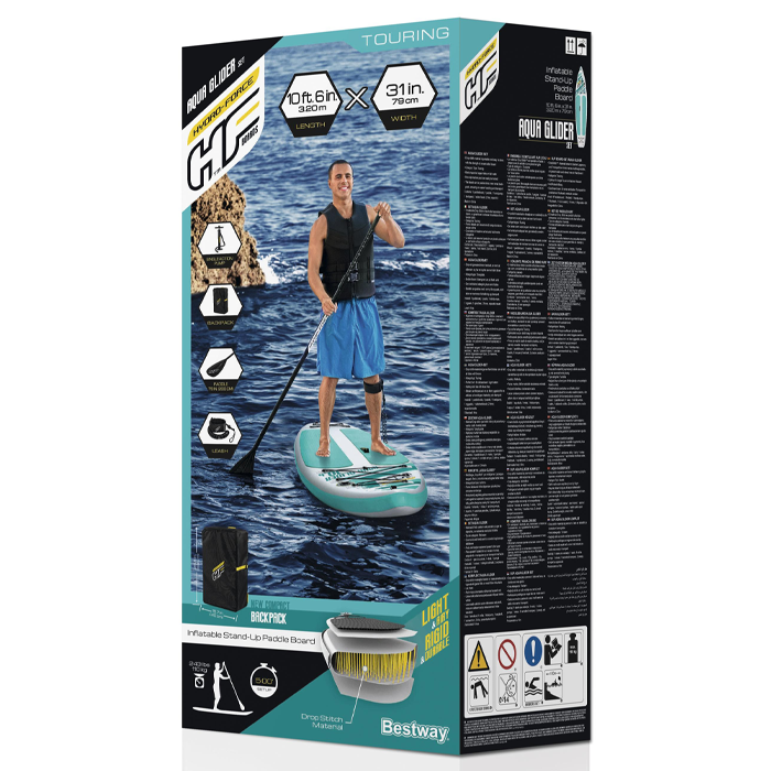 Bestway 10ft 6" Hydro-Force Aqua Glider Inflatable Paddle Board SUP Set