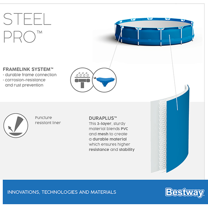 BestWay 10ft x 30inch Steel Pro™ Above Ground Swimming Pool