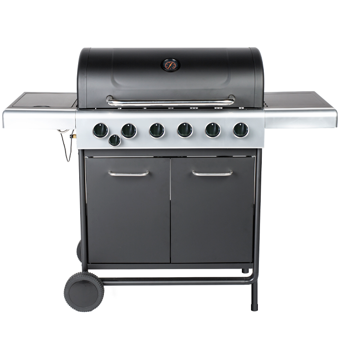 Embermann Prestige 6 Burner Gas Barbecue with Side Burner, Free Heavy-Duty Cover & Deluxe BBQ Tool Set - Image 2