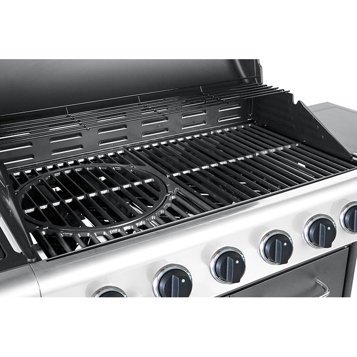 Embermann Prestige 6 Burner Gas Barbecue with Side Burner, Free Heavy-Duty Cover & Deluxe BBQ Tool Set - Image 5