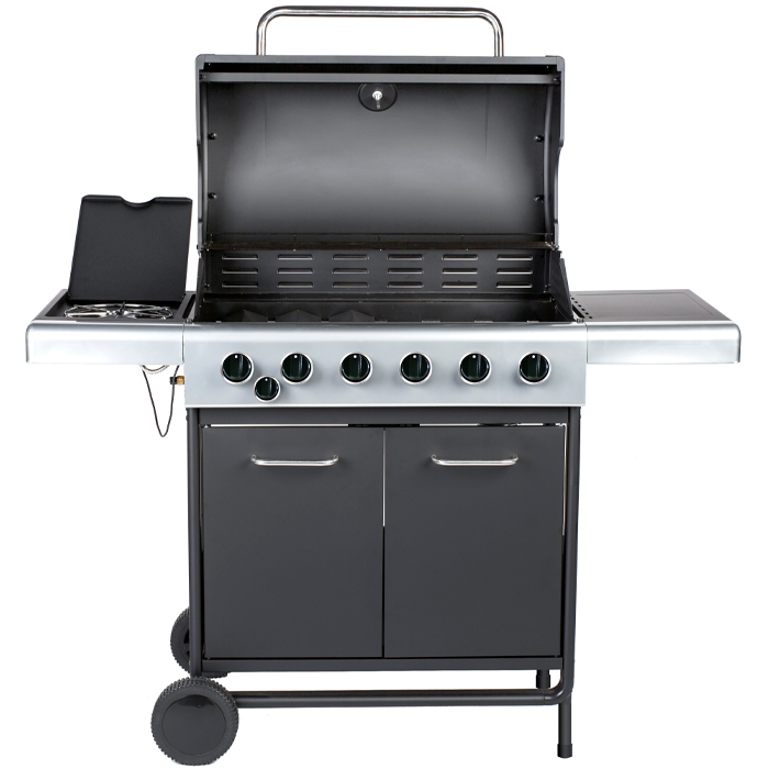Embermann Prestige 6 Burner Gas Barbecue with Side Burner, Free Heavy-Duty Cover & Deluxe BBQ Tool Set - Image 3
