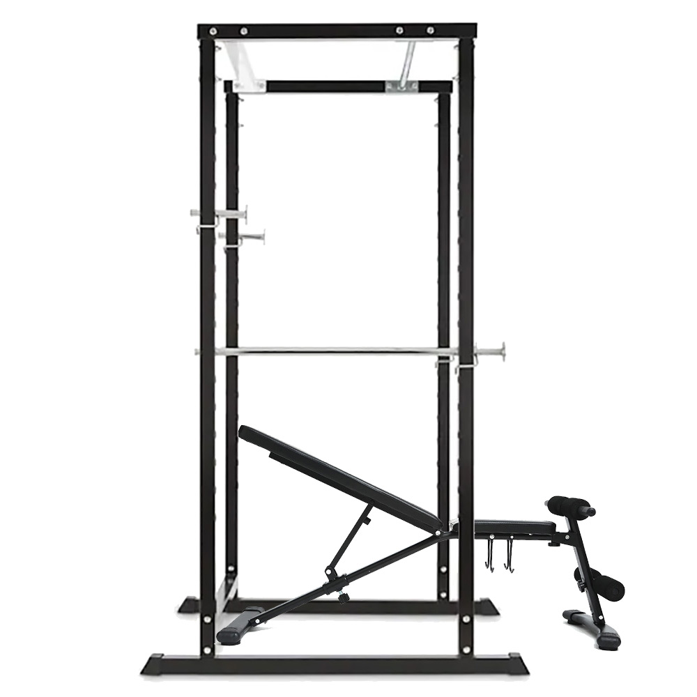 BodyTrain Power Rack & Foldable Adjustable Weight Bench Package