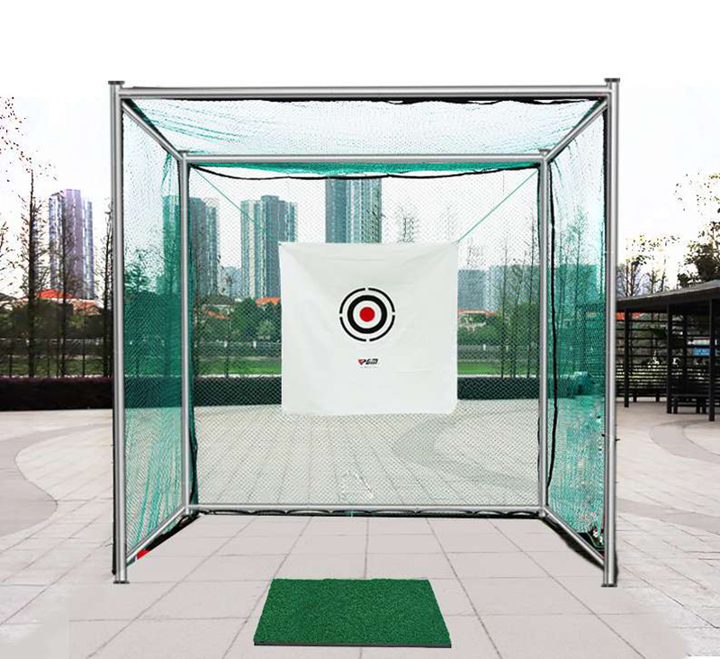Hillman PGM 3m Semi-Commercial Golf Practice Cage & Net with Target and Stainless Steel Poles