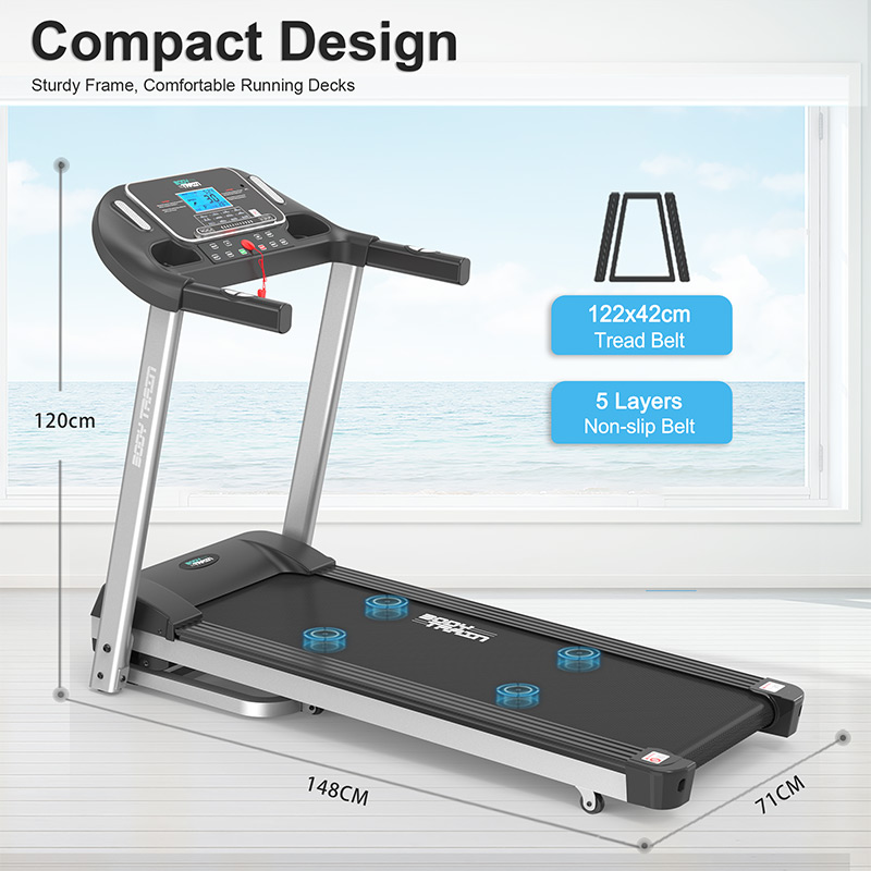 BodyTrain S8 Motorised Folding Bluetooth Treadmill