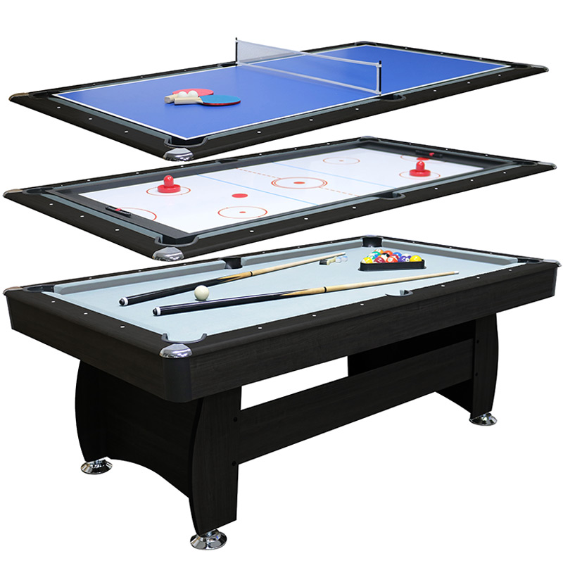 Walker and Simpson 7ft Gamesmaster 3 in 1 Deluxe in Black