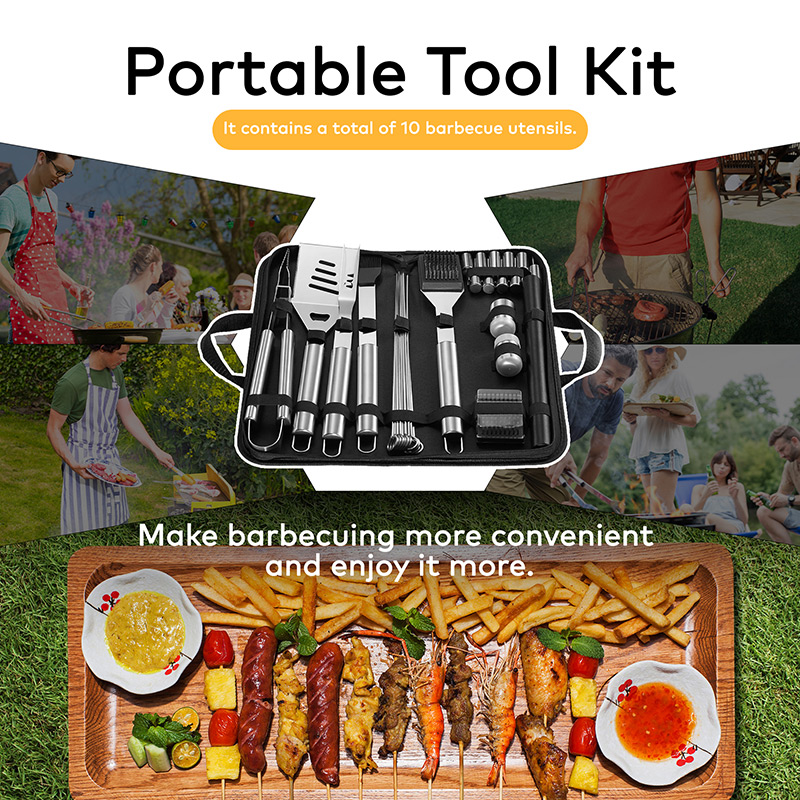 Embermann Prestige 6 Burner Gas Barbecue with Side Burner, Free Heavy-Duty Cover & Deluxe BBQ Tool Set