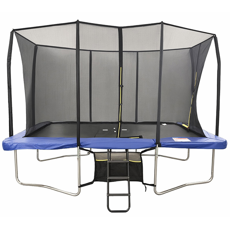 Big Air Extreme 8x12ft Rectangular Trampoline with Safety Enclosure Blue – Free Ladder & Shoe Tidy - Image 2