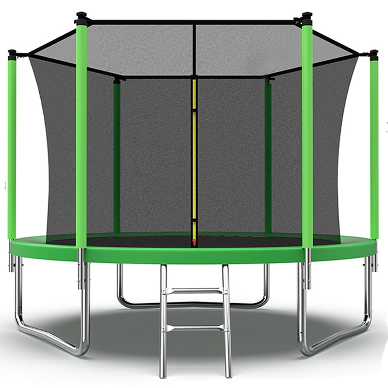 Velocity 8ft Trampoline with Safety Enclosure and Ladder - Image 2