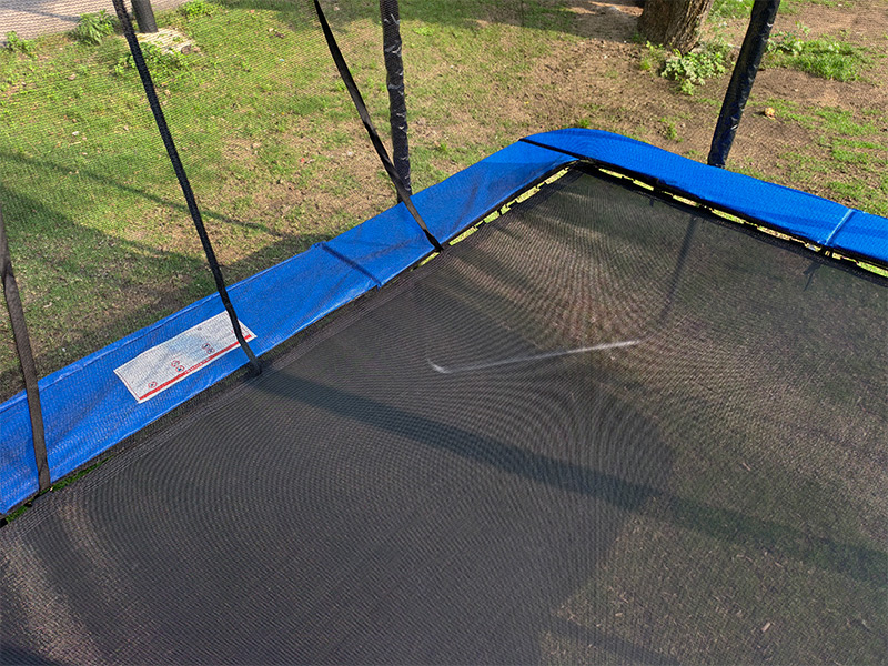 8x12ft Rectangular Trampoline with Safety Enclosure Blue FREE Ladder & Basketball Game