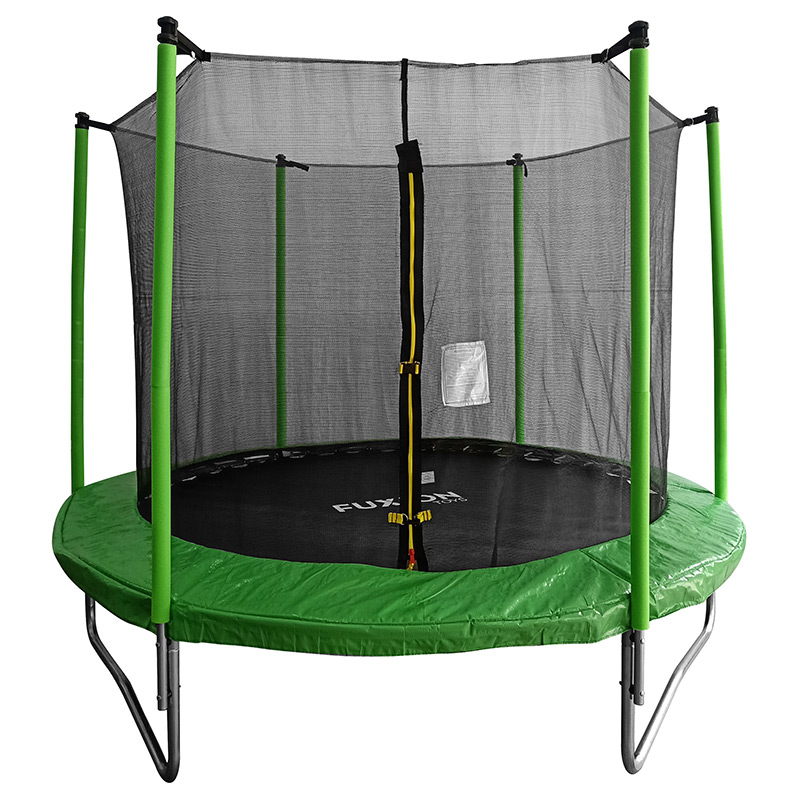 Velocity 8ft Trampoline with Safety Enclosure and Ladder - Image 3