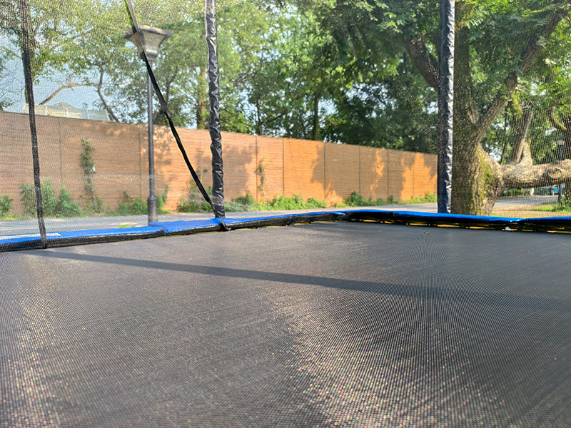 10x12ft Rectangular Trampoline with Safety Enclosure Blue FREE Ladder & Basketball Game