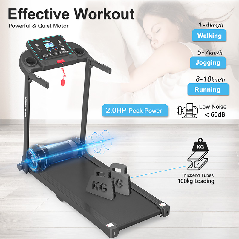 BodyTrain S80 Motorised Folding Bluetooth Treadmill