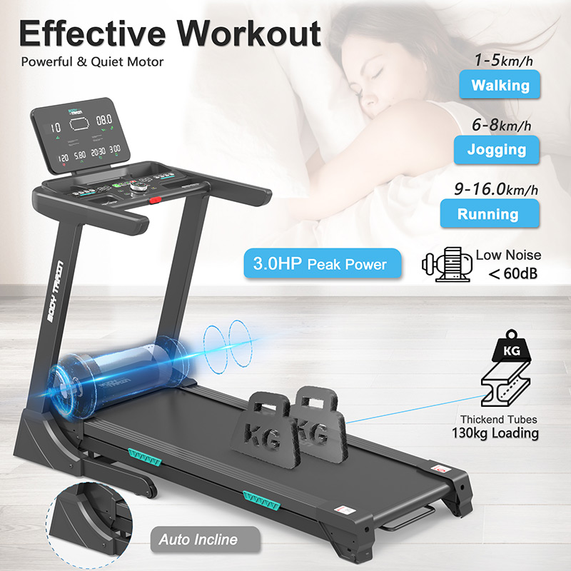 BodyTrain 7008 Motorised Folding Bluetooth Treadmill