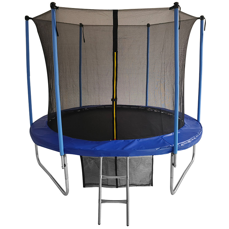 6ft Trampoline & Safety Enclosure Free Shoe Tidy & Ladder – Blue