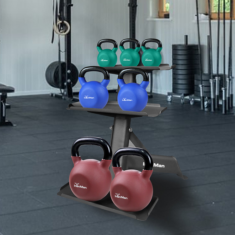 IronMan Three-Tier Kettlebell Storage Rack