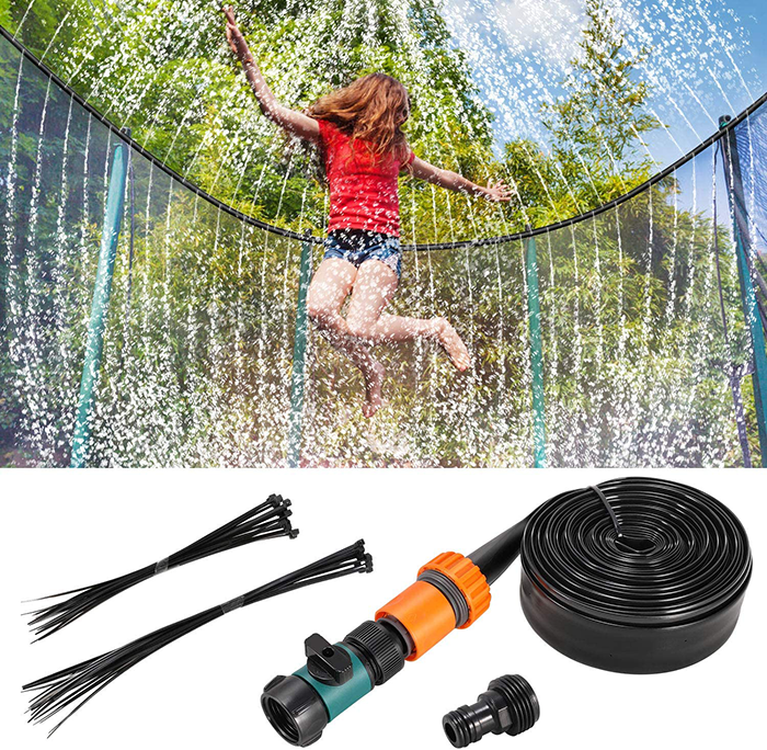 Big Air Extreme 12ft Trampoline with Safety Enclosure - Free Basketball & Water Mister - Blue - Image 3