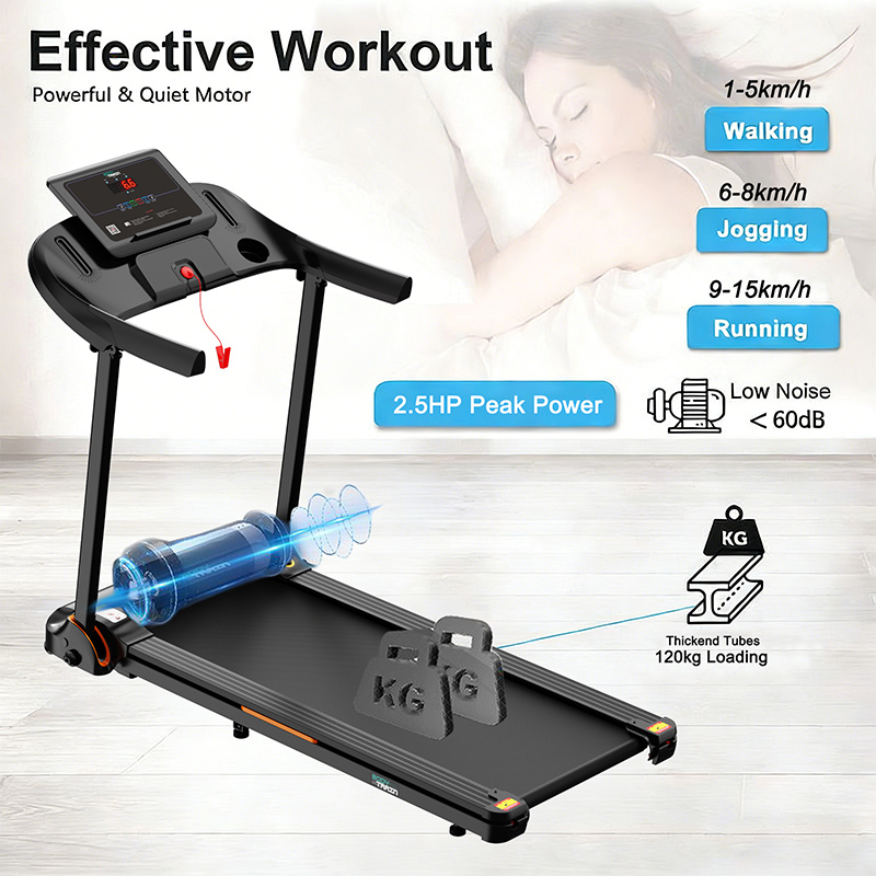 BodyTrain T150 Motorised Folding Bluetooth Treadmill