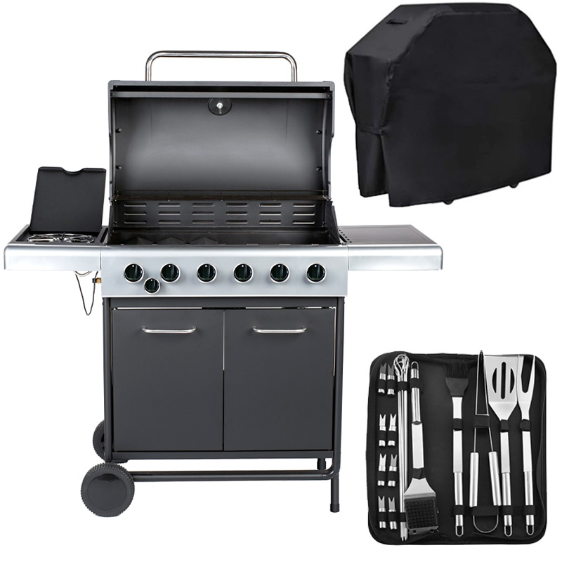Embermann Prestige 6 Burner Gas Barbecue with Side Burner
